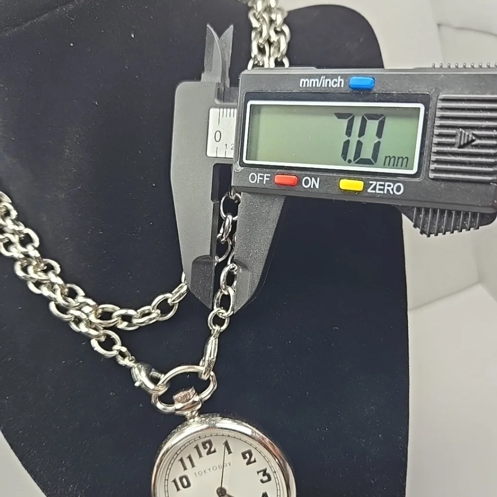TOKYObay Pocket Watch Silver Tone New Battery Jeans Pants Suit Chain Necklace